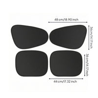 4 Pieces Easy to Install Car Side Window Sun Shade Opaque Car Window Screen Complete Blackout Panel Protection for Commuters