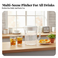 Food Grade Large Capacity Water Jug with Lid Easy Pour Spout Plastic Pitcher with Lid Wide Mouth for Cafe Owners, Kitchen, Home, Restaurants