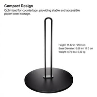 Dining Table Paper Towel Roll Holder for Kitchen and Room, Iron Dispensing with Rust-Resistant Spray Painted Finish