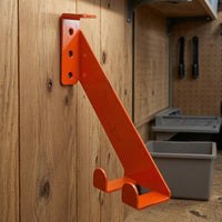 Power Tool Storage Hook Slanted Arm Mounting Bracket Orange Finish