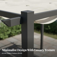 Retractable Canopy Pergola Protection Retractable Pergola Shade Cover Stable Frame Garden Gazebo Kit for Homeowners, Backyard, Poolside, Greenhouse