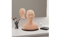 Realistic Skin Texture Mannequin Head with Shoulders Soft Material Esthetics Practice Bust Multi-Function for Apprentices, Beginners
