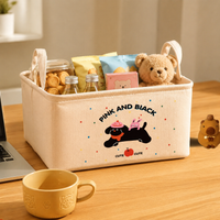 Foldable Storage Basket, Knitted Plant Fiber Laundry Hamper, with Loop Handles, for Blankets, Laundry, Clothing