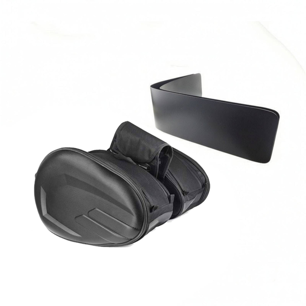 Hard Shell Motorcycle Side Bag with Spacer Pad Streamlined Motorcycle Saddle Bag PU Leather Side Luggage Saddlebags Water-Resistant for Motorcyclists, Commuters, Daily Commuting