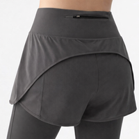 Running Shorts for Women with High Waist Control and Back Pocket, Gym with Inner Layer for Workout, Athletic UK