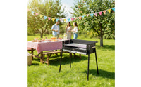 No-Install Portable Charcoal Grill Wind-Resistant Folding Barbecue Grill Heavy-Duty Long-Lasting for Tailgaters