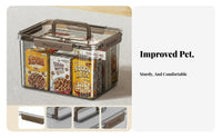 Clear Lidded Tote With Handles Latching Clear container Stackable Design for Families