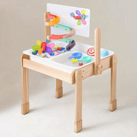 Sand and Water Table Educational Wooden Sensory Table Sand and Water Playset Sturdy Transparent for Toddlers, Playroom