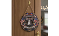 Wooden Patriotic Eagle Sign Easy to Hang Independence Day Hanging Decor Reusable Patriotic Door Sign Long-Lasting for Party, Holiday Celebration