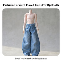 High Waisted Doll Jeans Full Length Wide Leg Doll Pants Loose Fit