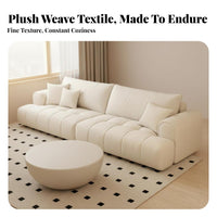 Andh Cuboid Sofa Creamy and Appearance Living Room Furniture cumulusLike Comfort Couch for Apartment Dwellers, Residents, Lounge Area, Home