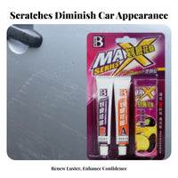 Car Scratch Remover Kit Removes Small Scratches Auto Body Scratch Gloss Enhancer Renews Gloss & Shine Vehicle Paint Repair Set for Drivers, Garage