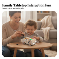 Natural Wood Finish Educational Busy Toy Lighted Dome Elements Wooden Busy Toy Tool Parts Sensory Activity Board Tabletop Design for Children