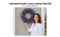 Artificial Greenery Wreath Ready to Hang Artificial Wreath Lifelike Hanging Floral Arrangement for Homeowners, Event Planners, Porch, Wedding, Window