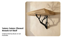 Black Tree Branch Shelf Bracket Metal Decorative Shelf Support Bracket Rustic House Decoration Vintage
