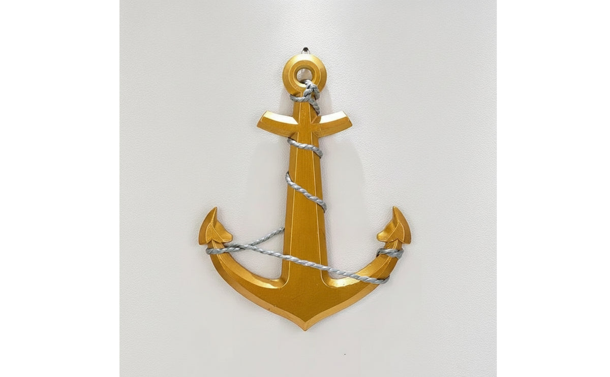 Nautical Anchor Wall Hanging Nautical Wall Anchor Decoration Coastal Beach House for Living Room, Entryway, Cafe