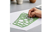 8 Pieces Accurate Geometric Drawing Templates Accurate Measuring Templates Metric Geometry Template Green for Students, Architects, Designers, School, Office, Desk