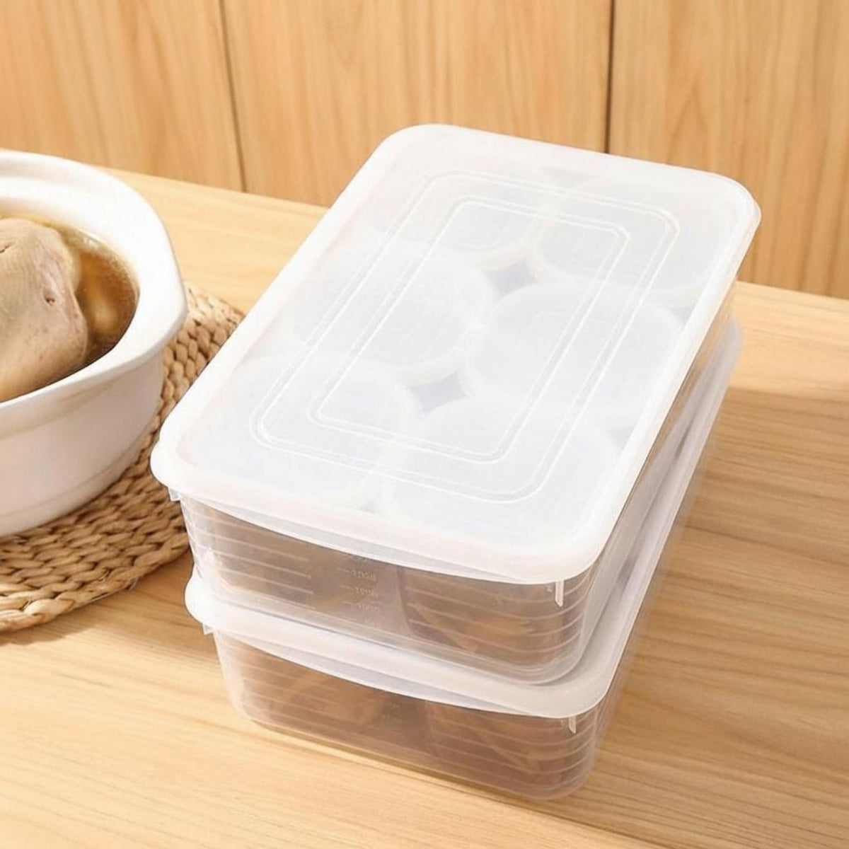 6 Pieces Safezer Safe Soup Portioning Set Food-Grade Single-Compartment Meal Container Portion Control Kitchen Storage Reusable for Home Cooks, Health-Conscious Individuals, Busy Professionals, Refrigerator, Workplace Lunch, on-the-Move