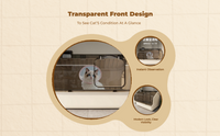Jumbo Enclosed Cat Litter Box, Odor Control, Almond Cream
