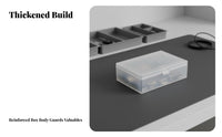 Rectangular Storage Box Thickened Plastic Durable Snap Lock for Desk