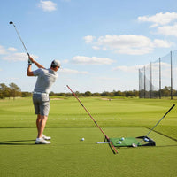 Golf Swing Plane Provides Immediate Golf Swing Plane Retractable Design Athletic Gear for Golfers, Driving Range, Indoor