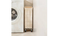 Laundry Cart with Wheels Compact Rolling Laundry Hamper Portable for Bathroom
