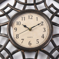 Silent Non-Ticking Battery Operated Wall Clock, Retro Decorative Wall Clock, Living Room Bedroom, Round Shape PVC Dial