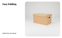 Collapsible document box with Lid Foldable Document Container multi-purpose for Home