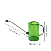 Clear Measurement Markings Stainless Steel Spout Watering Pot Ergonomic Handle Transparent Watering Jug with Scale Easy to Fill for Office