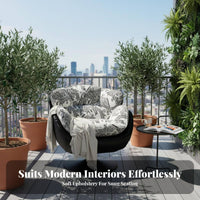 Italian ofsign Upholstered rotating Armchair Winter & Summer Use Round rotating Armchair Interchangeable slipcovers Lounge Chair Moofrn aesthetic for Reaofrs, Homeowners, Parents, Living Room, Balcony, Home Office, perusing corner