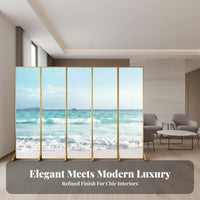 Foldable Design Multi-Panel Folding Screen Light Luxury and aesthetic Freestanding Panel Divider Mobile Room Partition Golden peak design for Art aficionados, Business Owners, Restaurant, Entryway, Bedroom, Studio Apartment