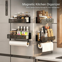 Fridge Organizer and Hanging Rack for Apartment Students, Carbon Steel Wall for Small Spaces