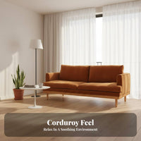 Removable and cleanable upholstery panels 3-Seater Fabric Settee Nordic aesthetic Sofa Small Space Solution Couch Minimalist Design for Apartment Dwellers, Families, Homeowners, Lounge, Home
