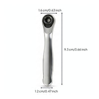 Curved Handle 1/4-Inch Ratchet Wrench Polished Finish Bi-directionalDirection Ratchet Wrench Compact
