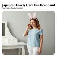Soft Hare Ears Headband Japanese Design Soft Hare Ear Headband Furry Hare Ear Hairband Cute Design for Parties