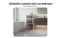Floor-Standing Slim Bathroom Tower Shelf Multi-Tier Design Slim Storage Tower Space-Saving Freestanding Rack Waterproof for Homeowners, Families, Students, Narrow Spaces, Laundry Room, Kitchen, Office