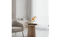 Runner Figurine Translucent Human Figurine Art Sculpture Amber-Gold Table Decor Modern for Runners, Office Desk, Bookshelf