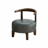 360-Degree Rotation rotate Wooden Stool Light Luxury Design Upholstered Low Stool durable Wood Seat Household Furniture Multi-Functional for Homeowners, Interior Decorators, Living Room, Bedroom, Entryway, Kitchen