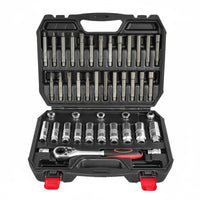 43 Pieces Complete Size Range Shock Absorber Socket Set Multi-Shape Sockets Strut Top Socket Kit Professional Grade Strut Nut Tool Kit Wear Resistant for Mechanics
