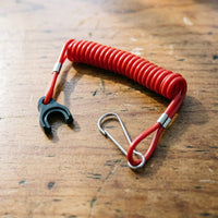 Flameout Lanyard Coiled Power-Interrupt Cord Spring-Style Boat Engine Kill Switch Cord for Boaters, Boating
