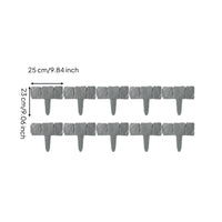 Fake Stone Garden Fence Weatherproof Interlocking Garden Fence Border for Yard