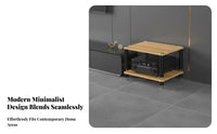 Sturdy Construction High-Fidelity Amplifier Stand Stable and Long-Lasting Shock Absorption Equipment Shelf Steel-Wood Structure Audio Component Rack Modern Design for Audiophiles