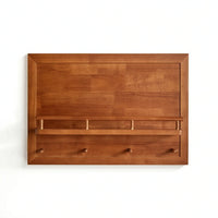 Wooden Power Meter Cabinet Cover with Hooks Space-Saving Power Meter Cabinet Cover with Shelf Vertical for Hallway