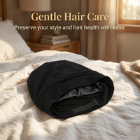 silk-like Lined Bonnet for Women, Adjustable Long Tail Cap for Curly Hair, Soft Modal Night Hat, Large Size Head Covering for Sleeping