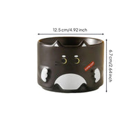 Cartoon Ceramic Kitten Mug Paw Details Kitten Coffee Mug Side Handle Tableware Open-Top Top
