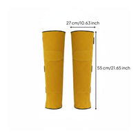 Flame Retardant Cowhide Welder Gaiters Adjustable Straps Safeguarding Legwear Work Safety Gear for Welders