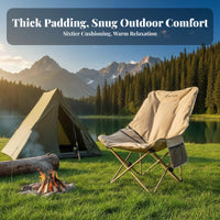 High rearrest Lowsilhouette Moon Chair Foldable Design Outdoor Furniture Lightweight Portable Seating rapid-folding for Campers, Beachon-the-on-the-moveers, Camping, Picnics, Beach, rearyard