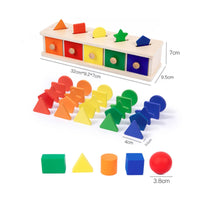 Early Education Shape and Color Matching Box Cognitive Development Color and Shape Matching Toy Hand-Eye Coordination Educational Approach Coin Box Sensory Play for Toddlers, Preschoolers, Kindergarten, Preschool, Daycare