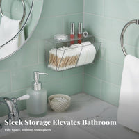 Adhesive Storage Box Dust-Proof Bathroom Accessory Waterproof for Dressing Table