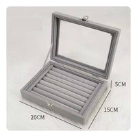 Large Capacity Band Earring Storage Case Multi-Functional Velvet Jewelry Box Space-Saving Band Display Organizer Dust-Proof for Closet, Drawer